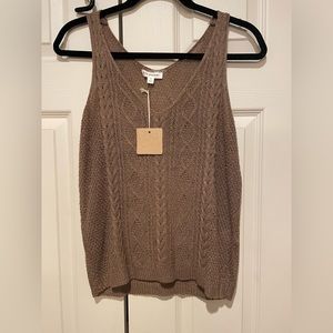 Brown sweater tank top